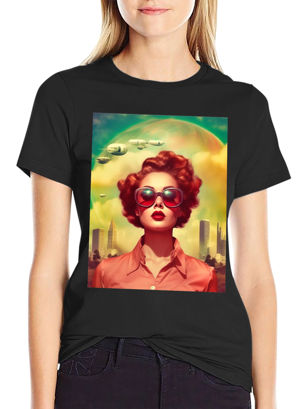 Retro Sci-Fi Woman Graphic Tee