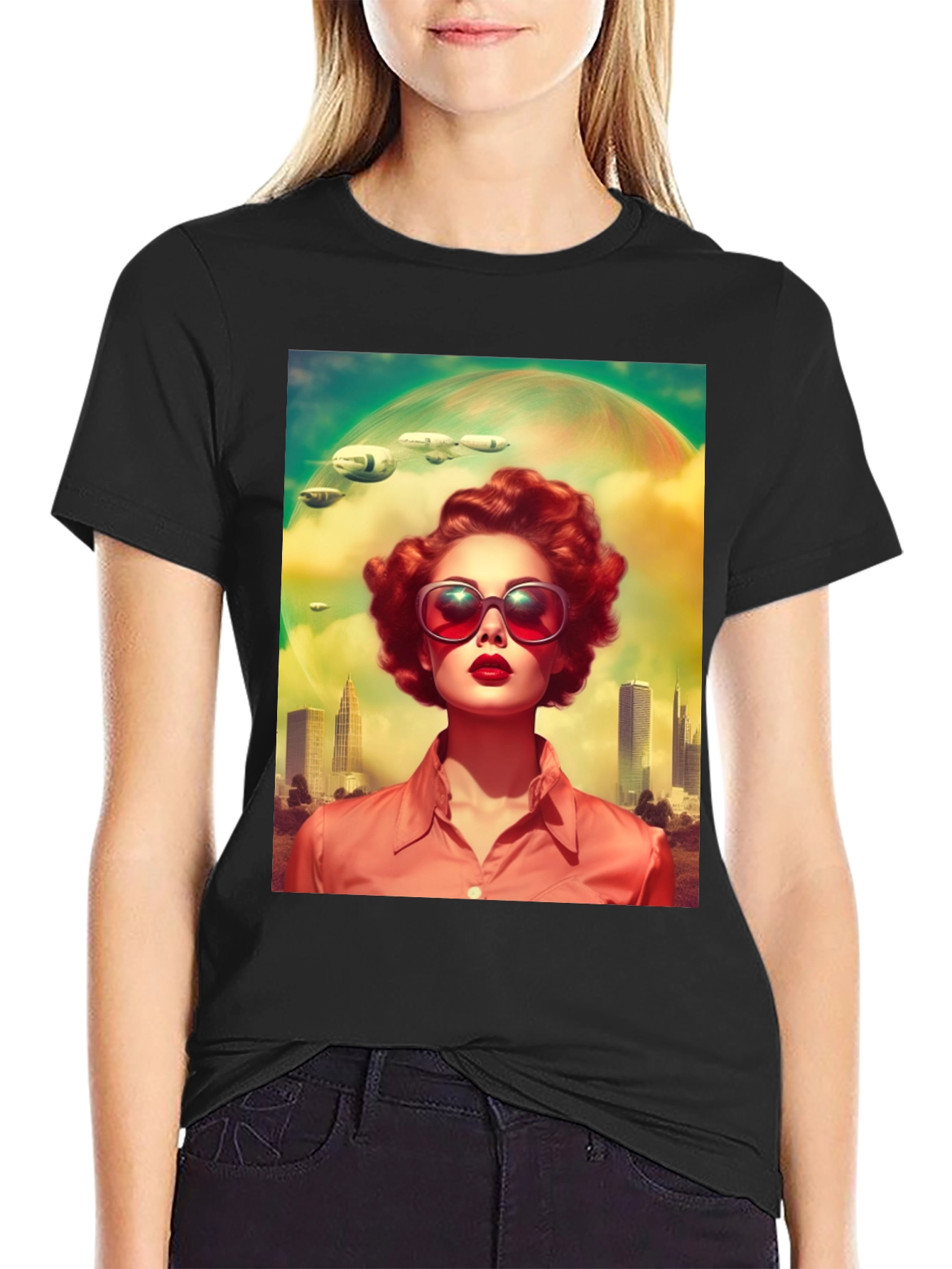 Retro Sci-Fi Woman Graphic Tee