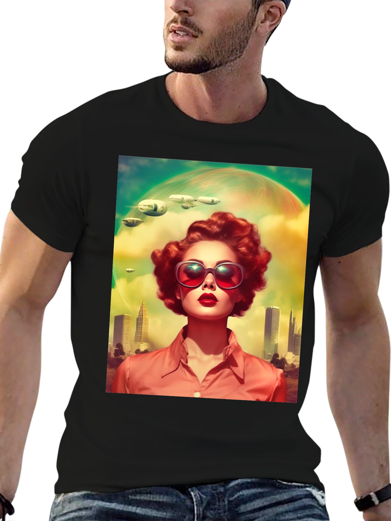 Retro Sci-Fi Woman Graphic Tee
