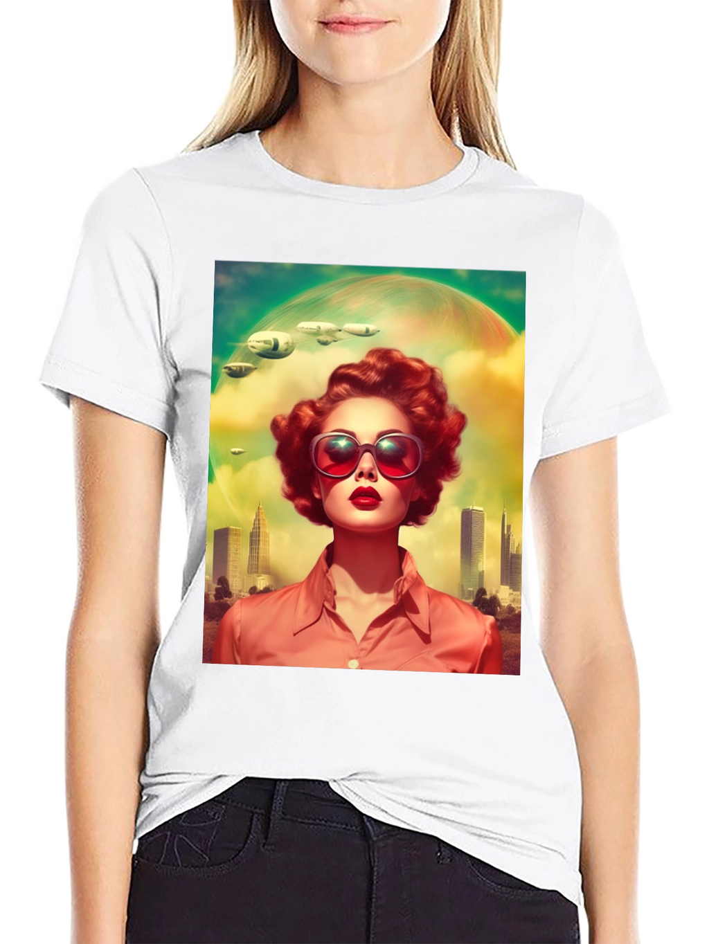 Retro Sci-Fi Woman Graphic Tee