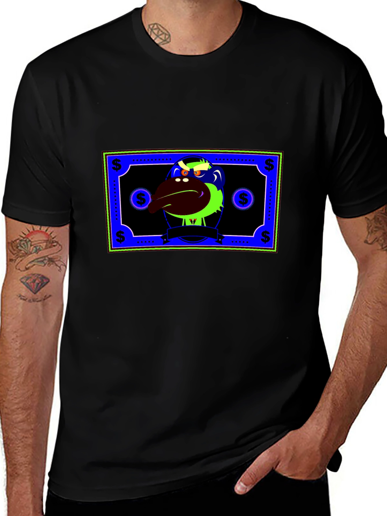 Money Monster Graphic Tee - Unique Black T-Shirt