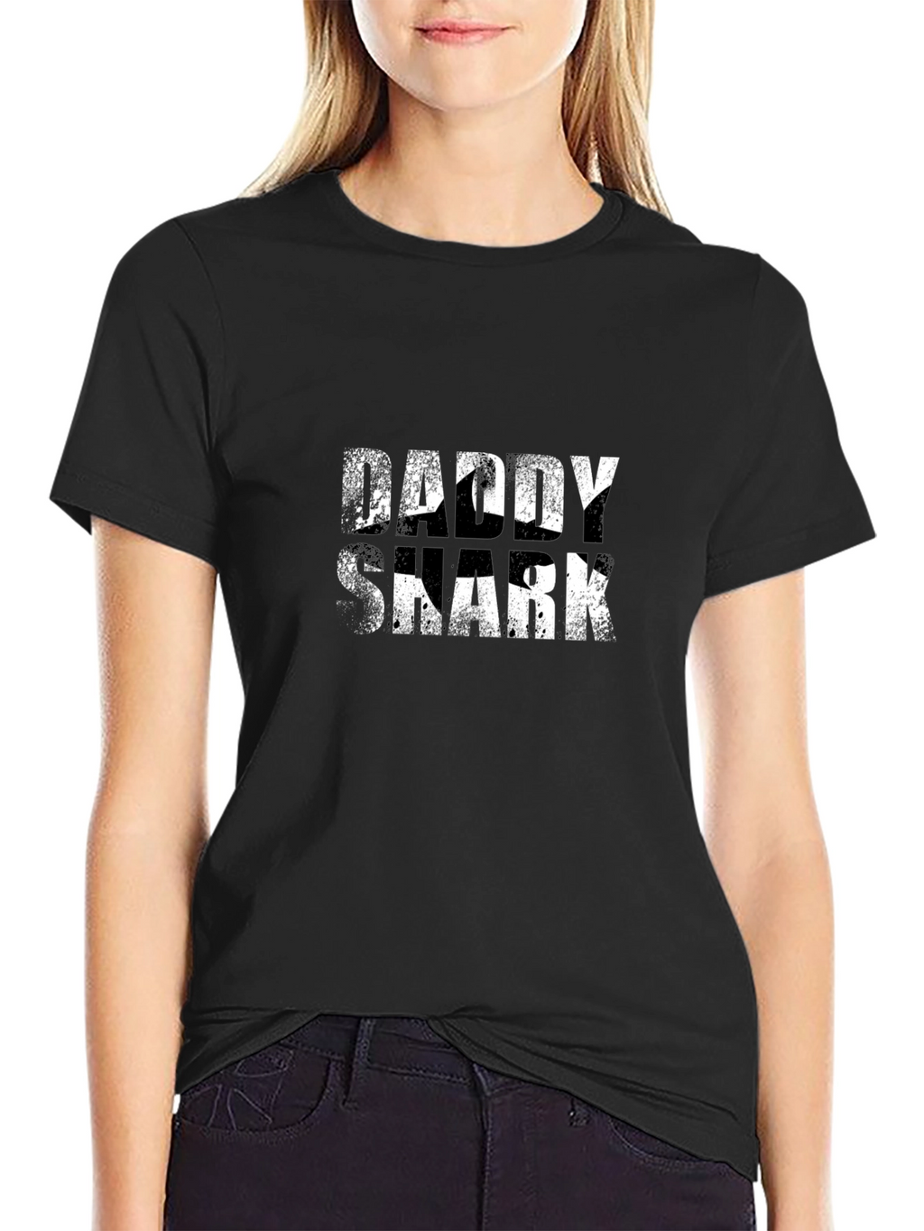 Daddy Shark Black T-Shirt
