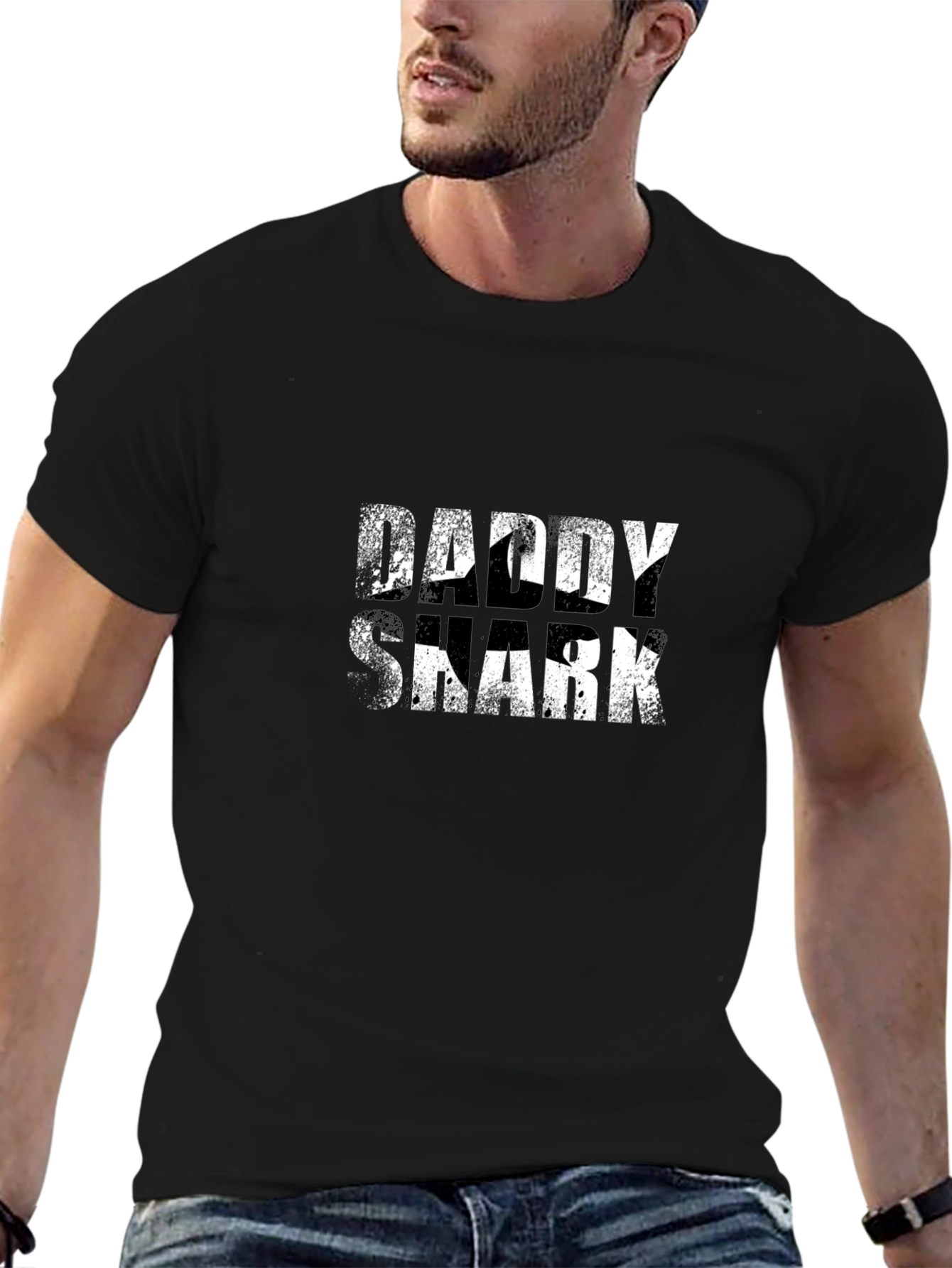 Daddy Shark Black T-Shirt