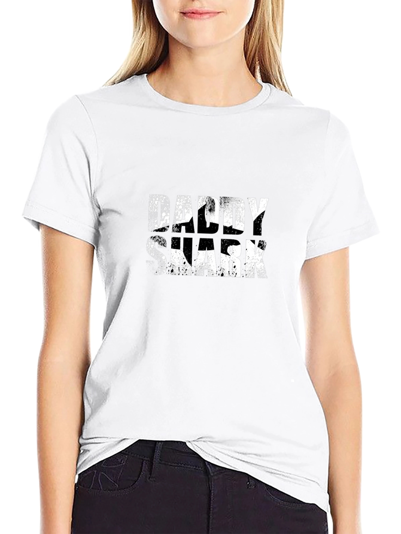 Daddy Shark Black T-Shirt