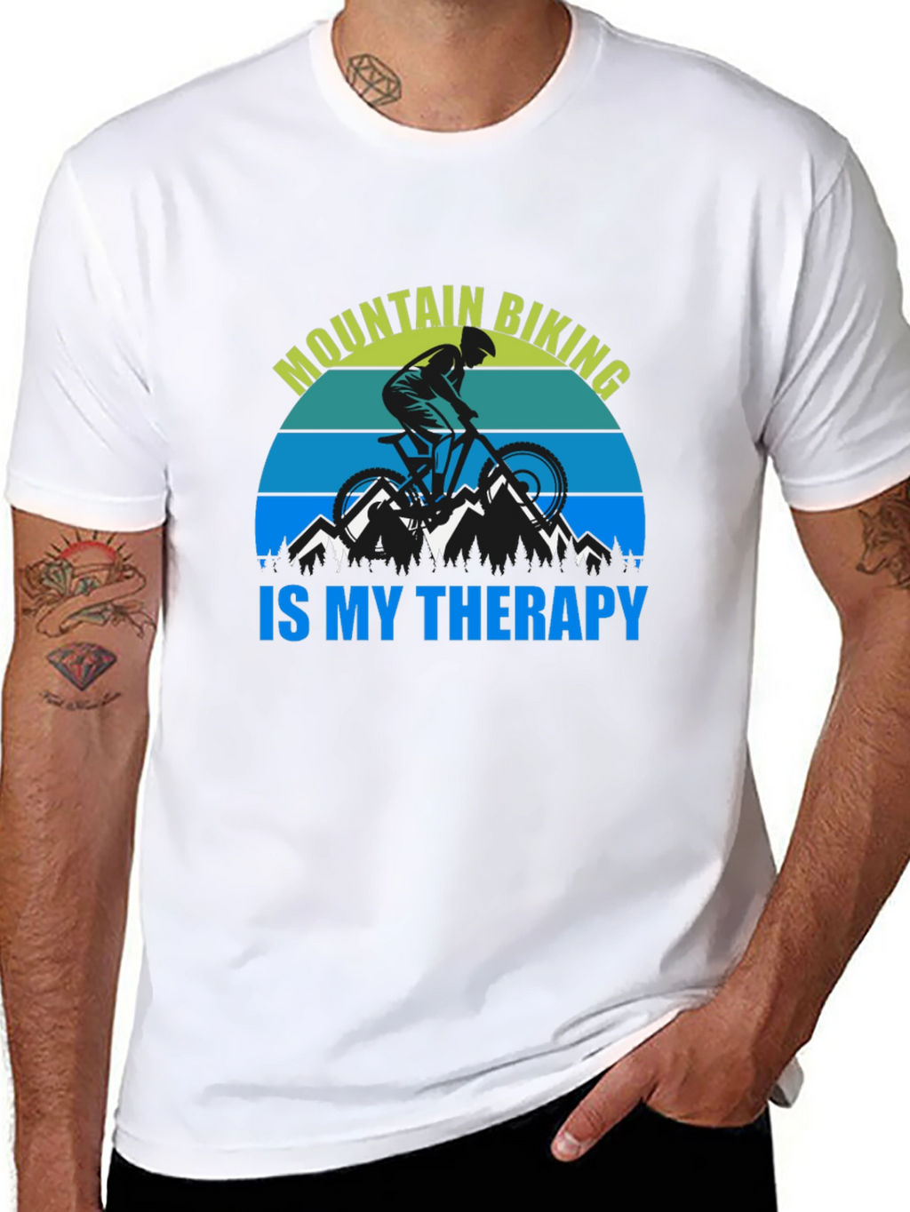 Mountain Biking Therapy Graphic Tee