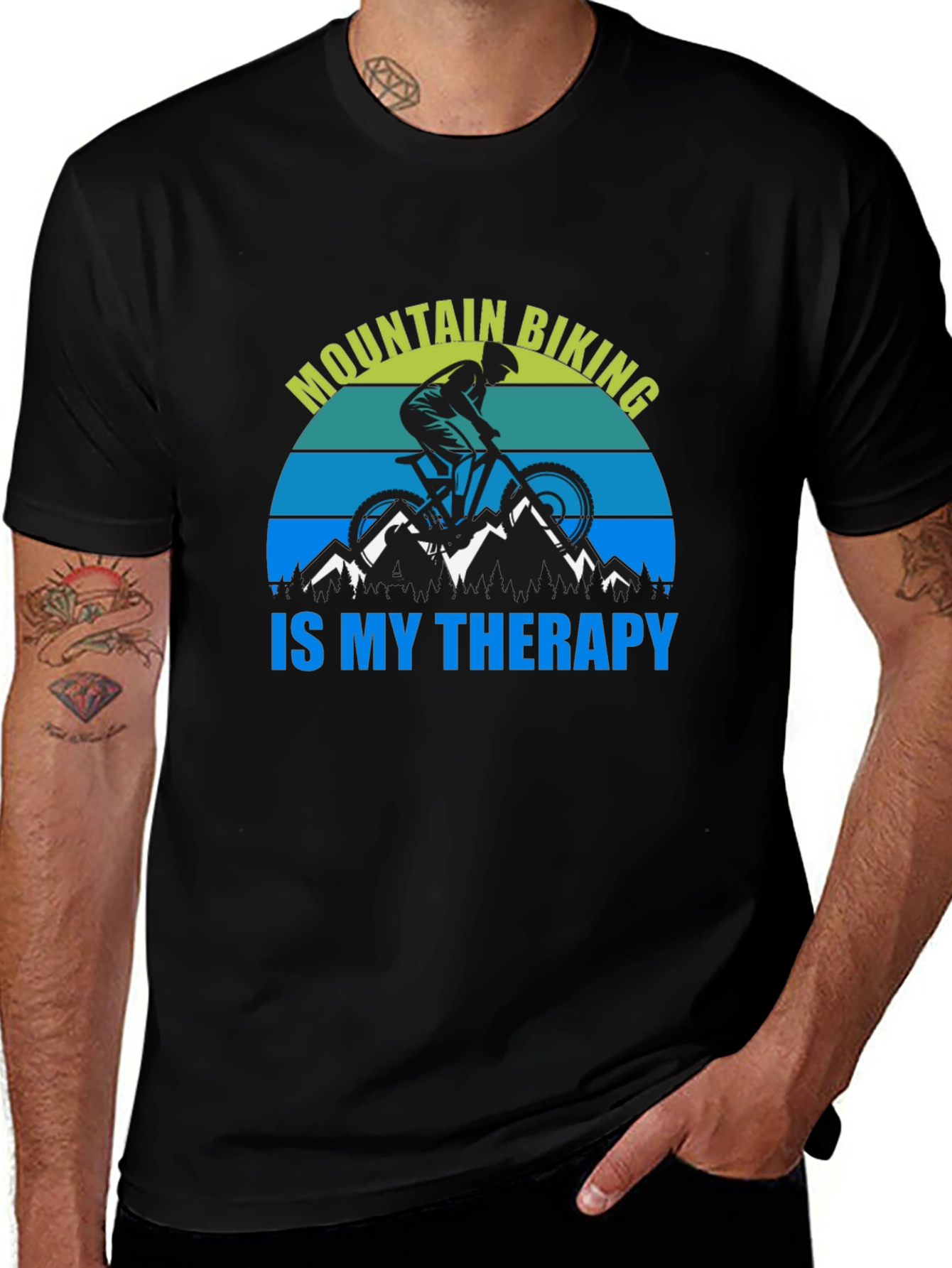 Mountain Biking Therapy Graphic Tee