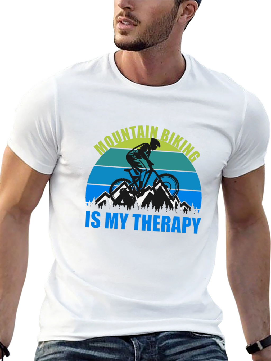 Mountain Biking Therapy Graphic Tee