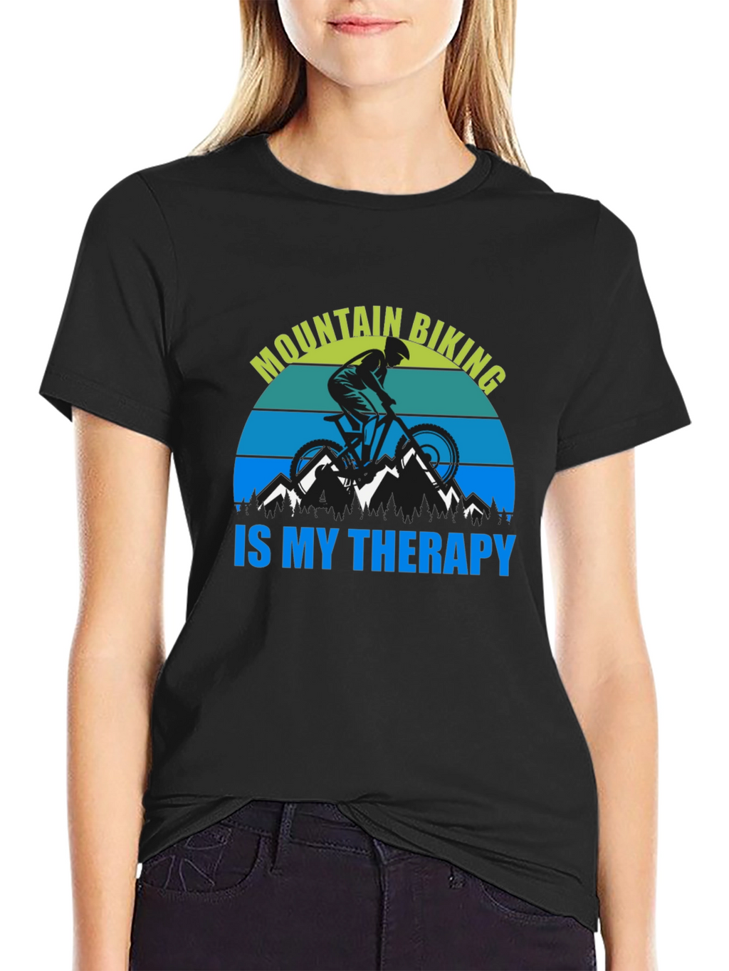 Mountain Biking Therapy Graphic Tee
