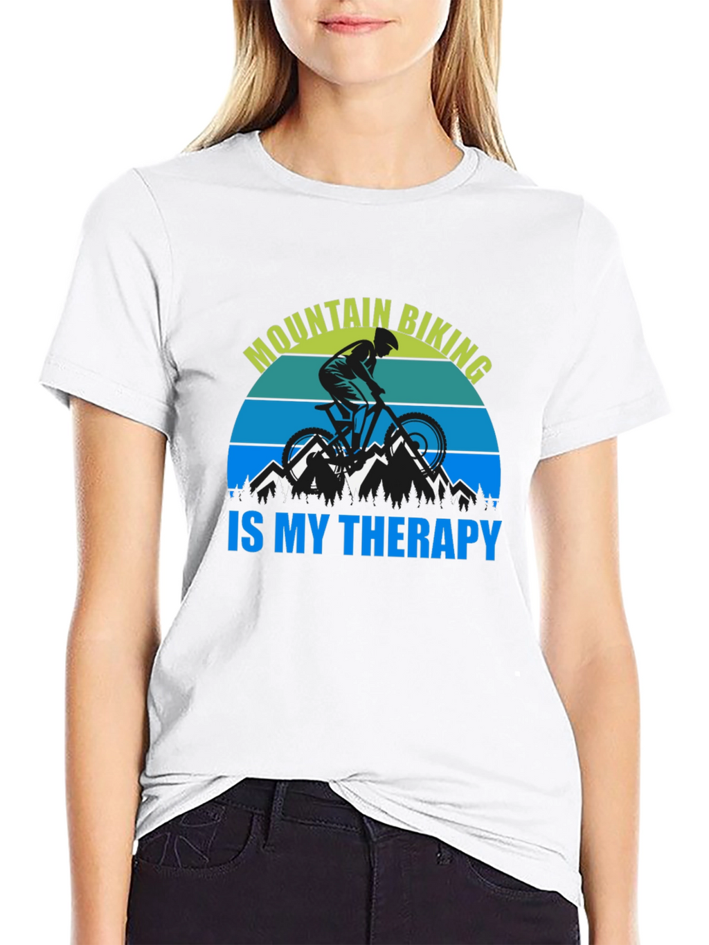 Mountain Biking Therapy Graphic Tee