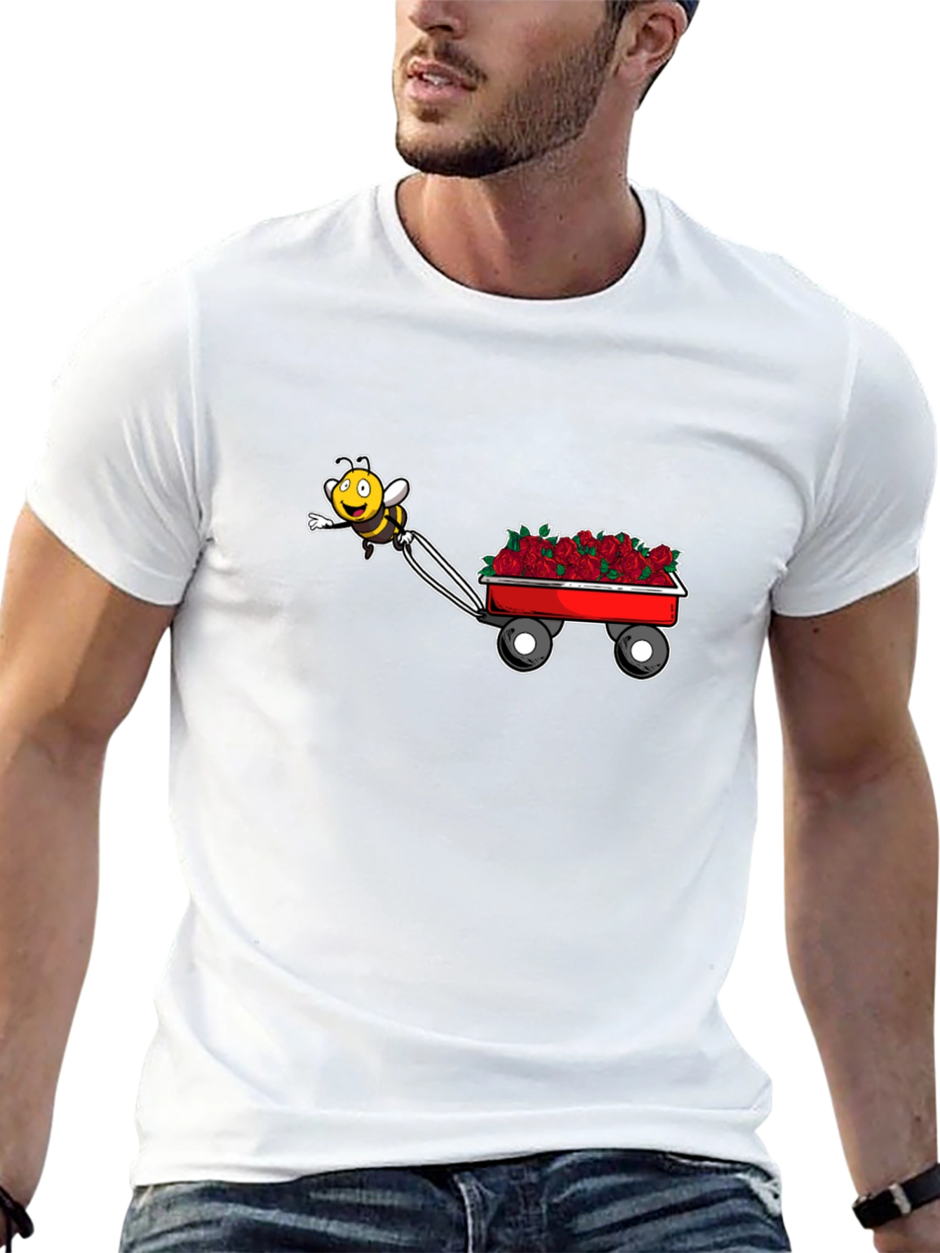 Bee Hauling Roses T-Shirt