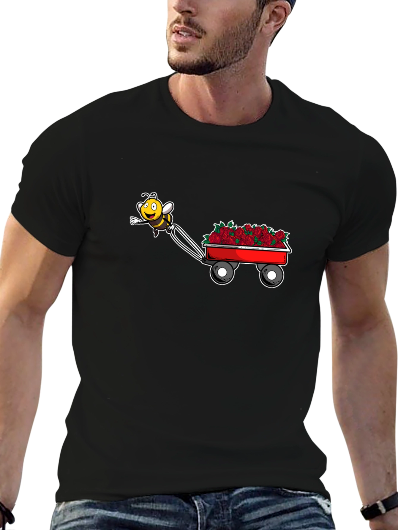 Bee Hauling Roses T-Shirt