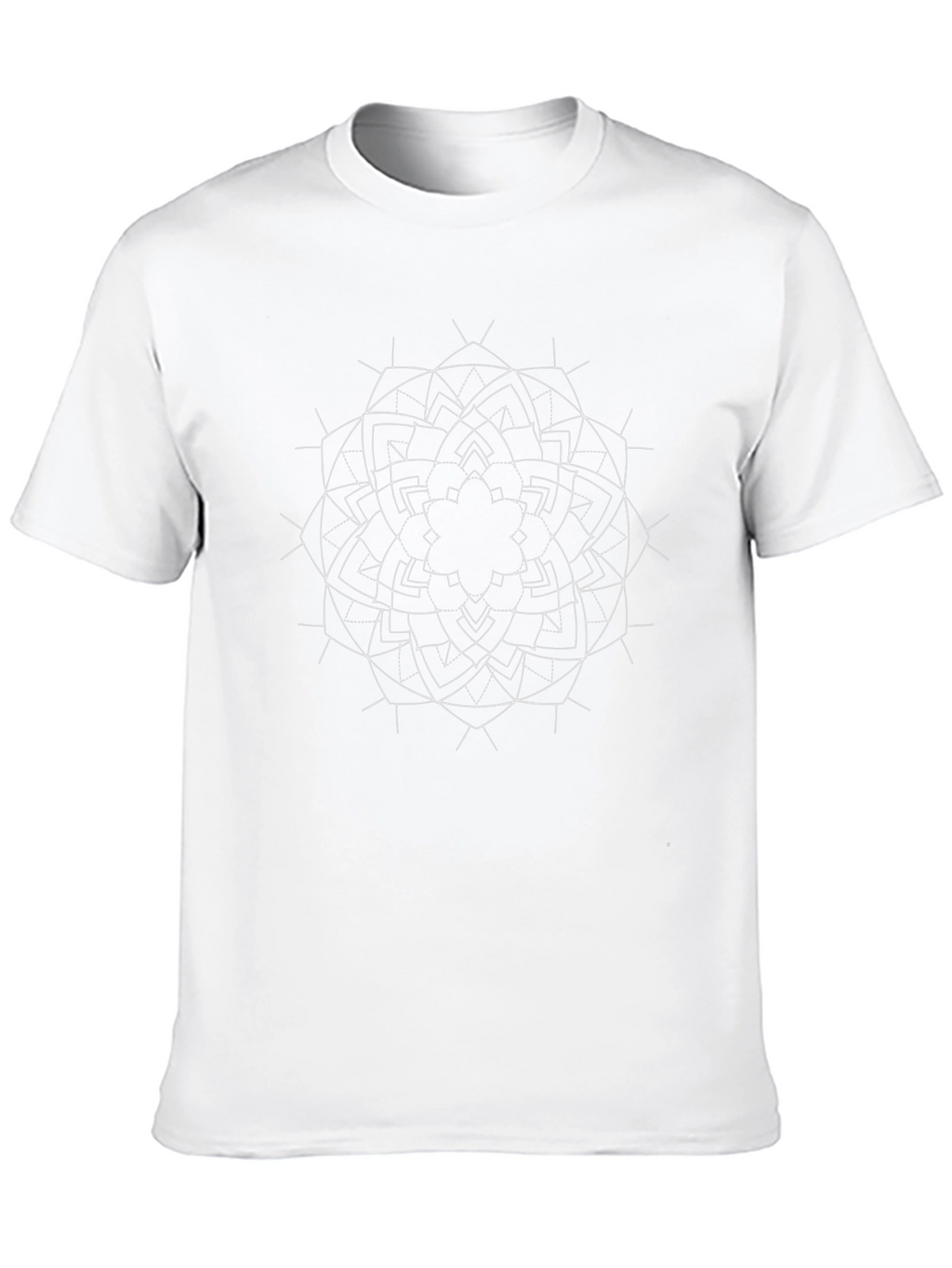 Geometric Mandala Graphic Tee - Black