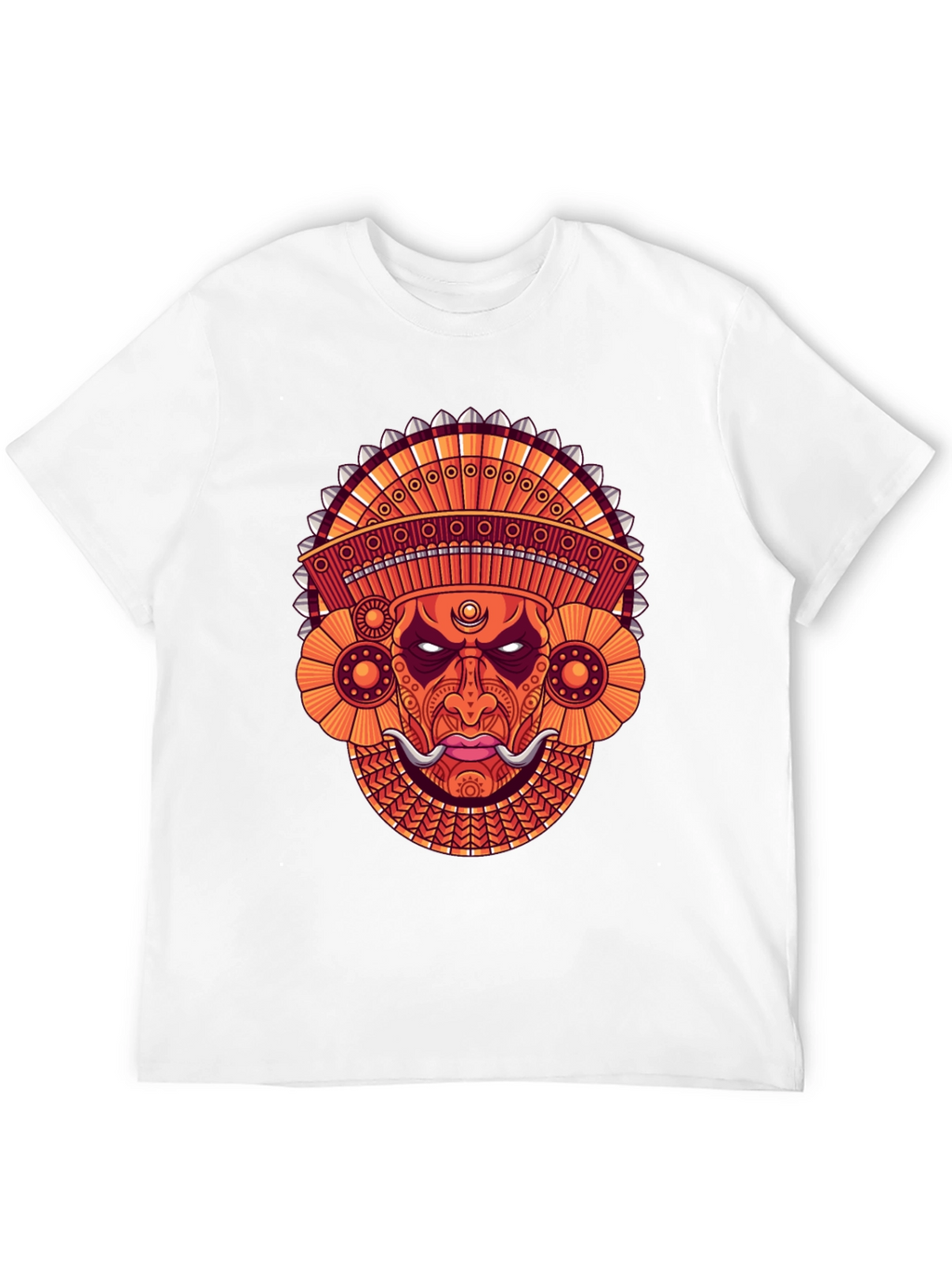 Ornate Mask Graphic Black T-Shirt