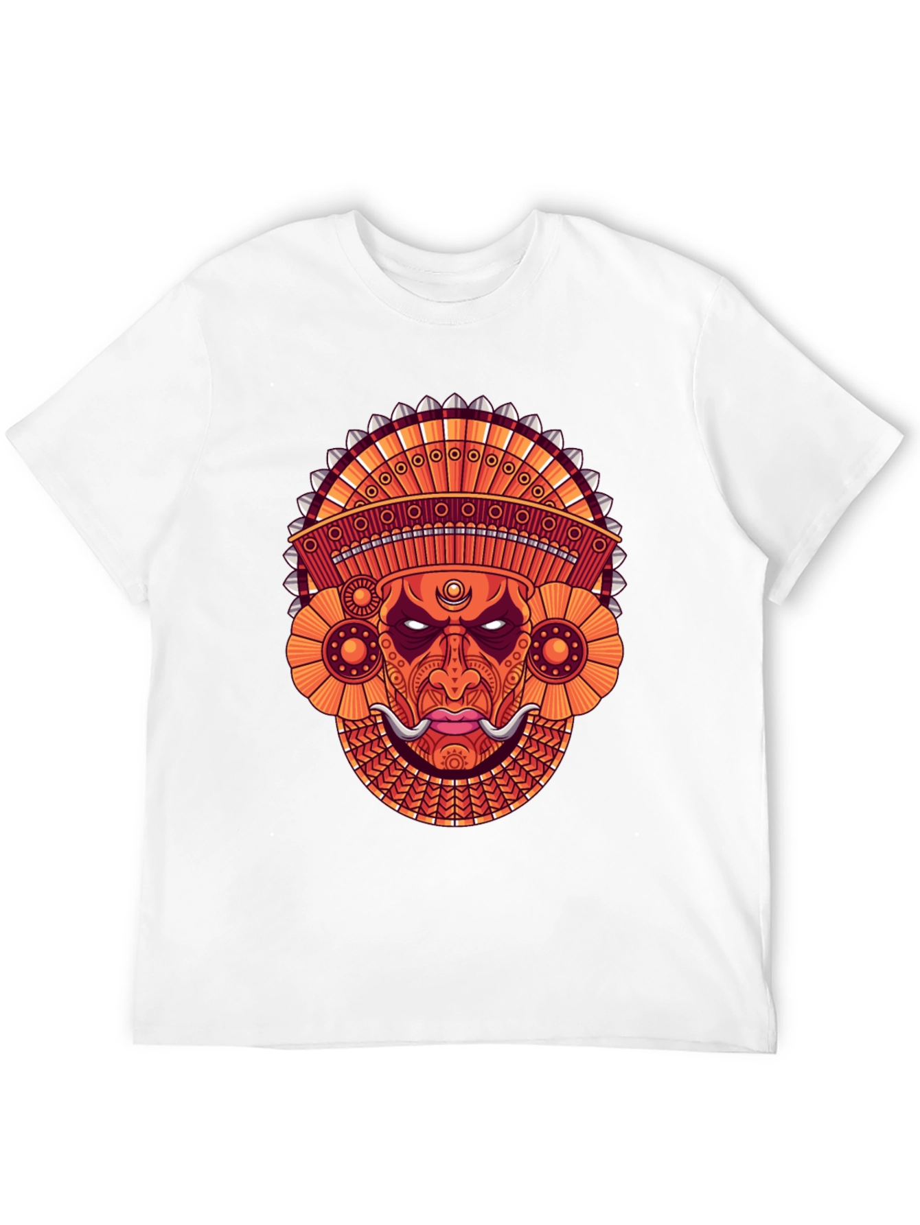 Ornate Mask Graphic Black T-Shirt