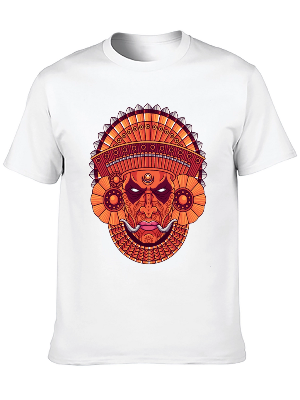 Ornate Mask Graphic Black T-Shirt