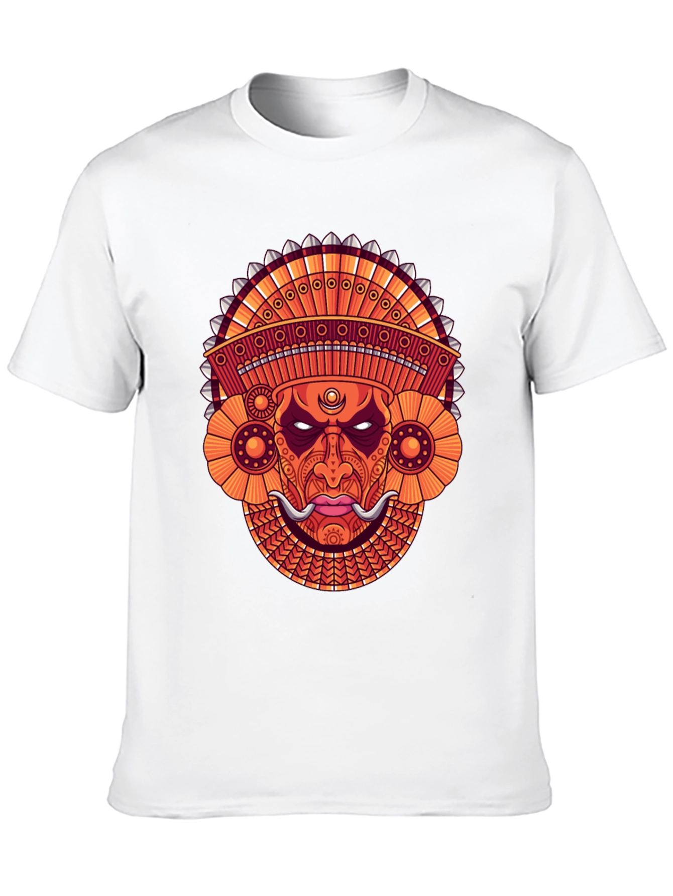 Ornate Mask Graphic Black T-Shirt