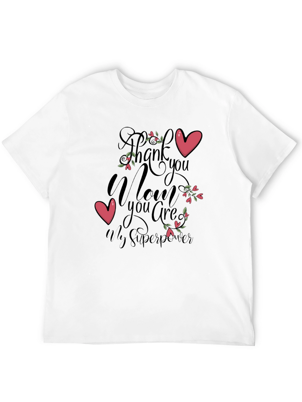 Mom Superpower Black Graphic T-Shirt
