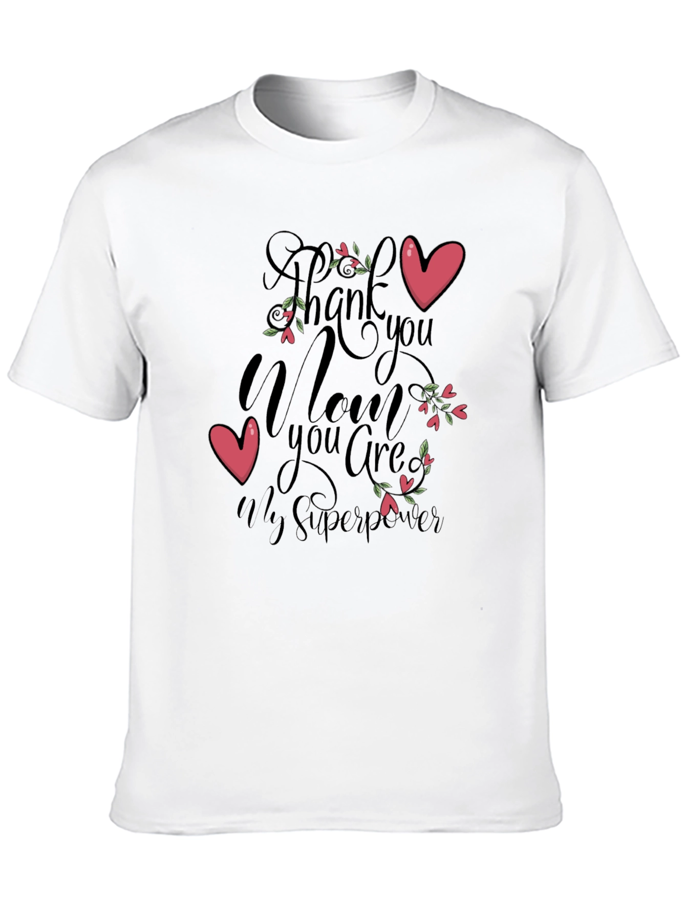Mom Superpower Black Graphic T-Shirt