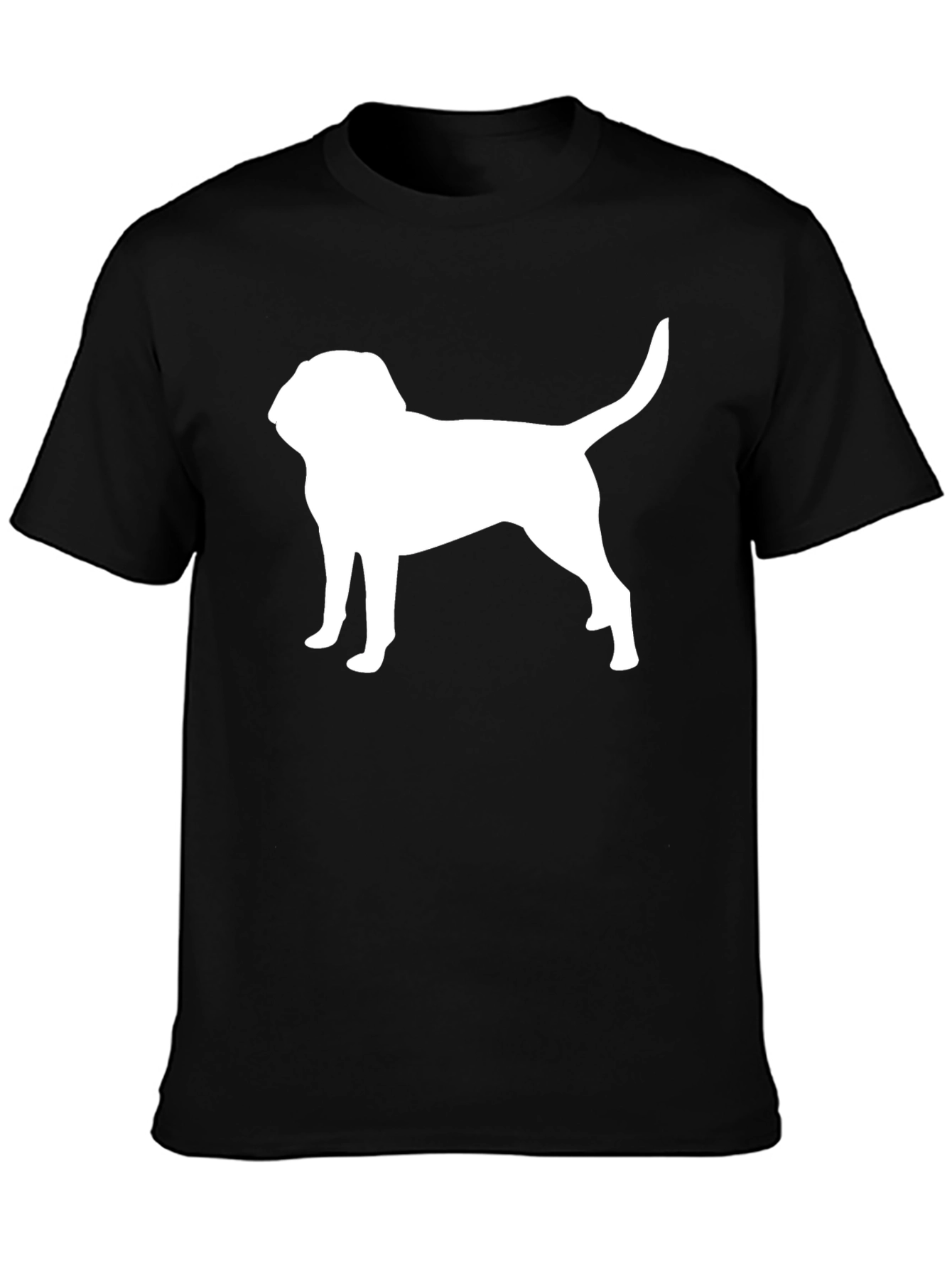 Dog Silhouette T-Shirt - Black Graphic Tee