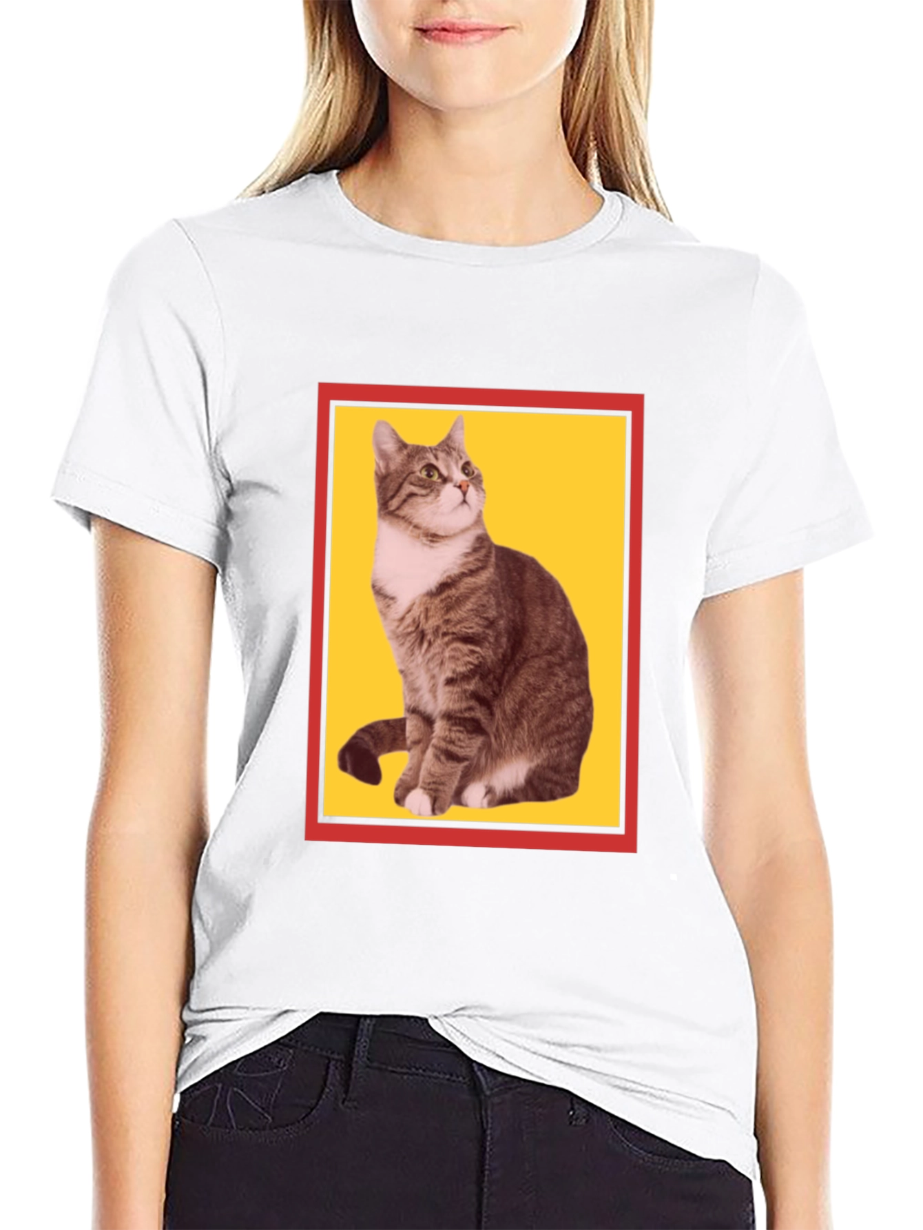 Cool Cat Graphic Tee - Black Cotton T-Shirt