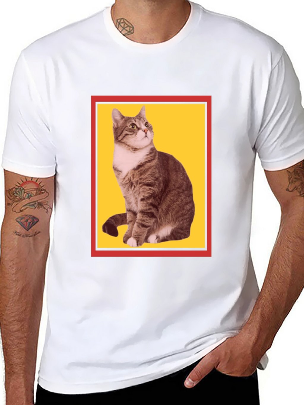 Cool Cat Graphic Tee - Black Cotton T-Shirt