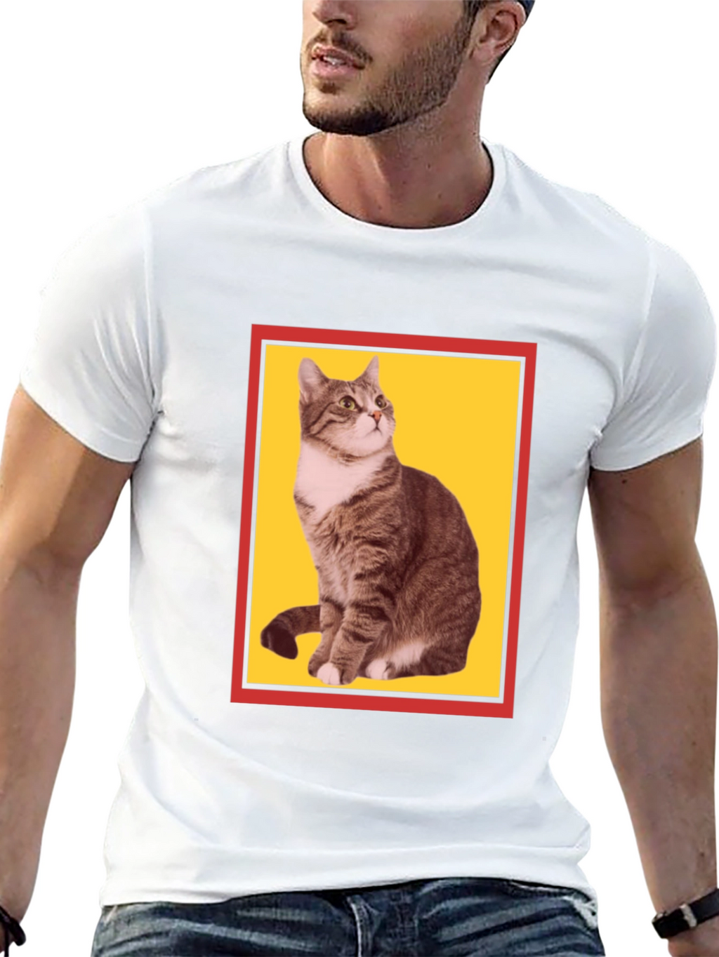 Cool Cat Graphic Tee - Black Cotton T-Shirt