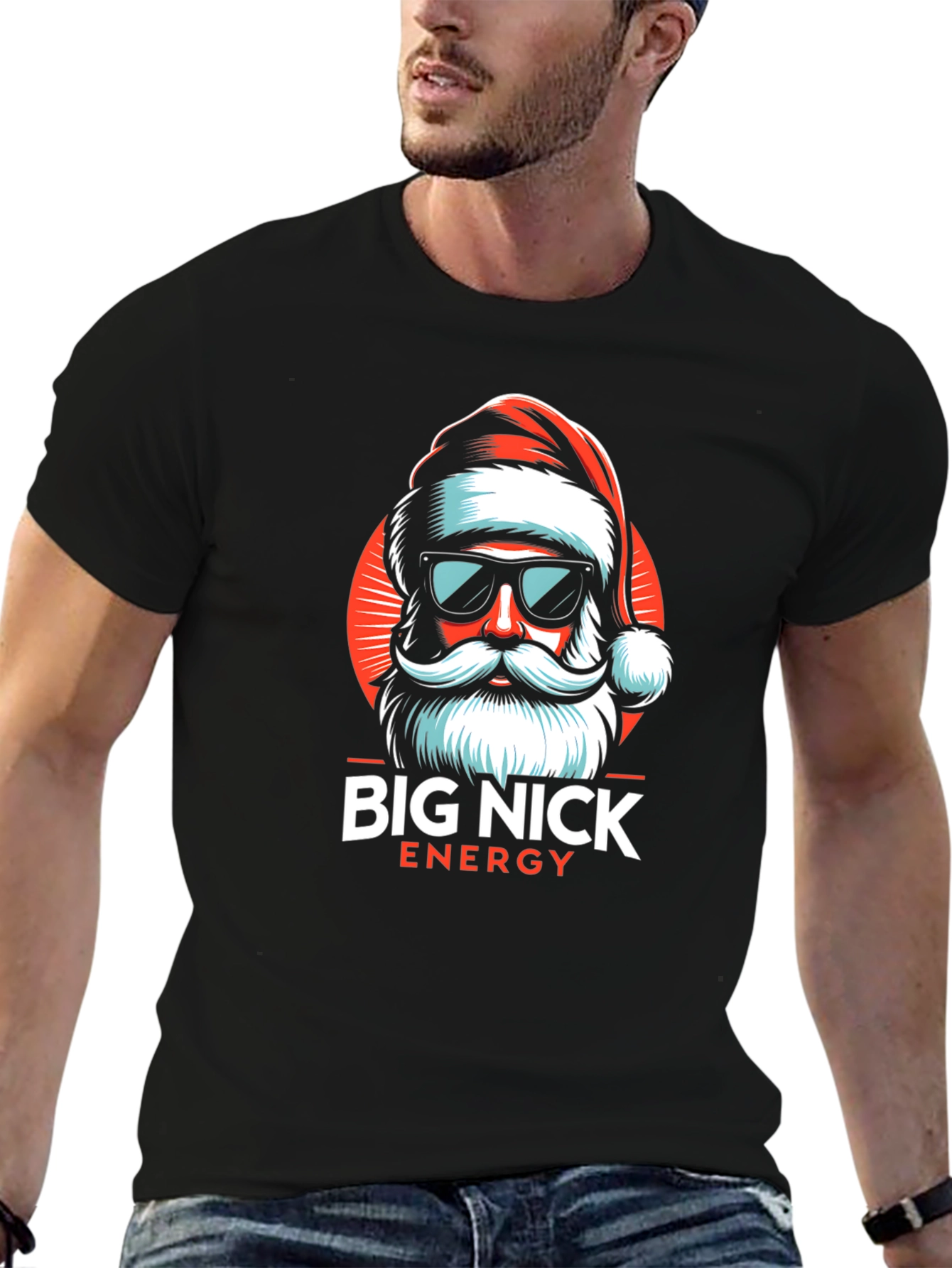 Big Nick Energy Santa Graphic T-Shirt