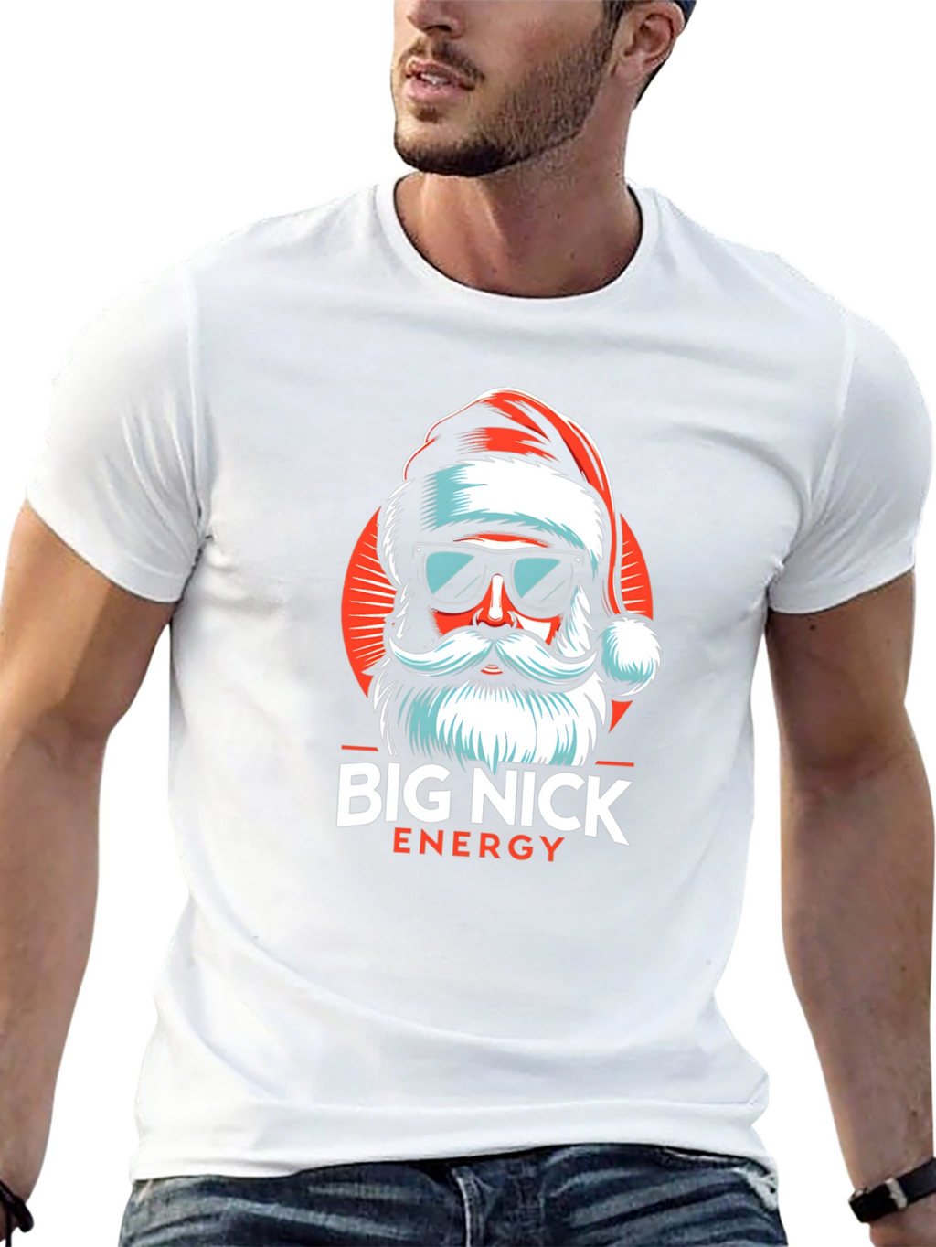 Big Nick Energy Santa Graphic T-Shirt