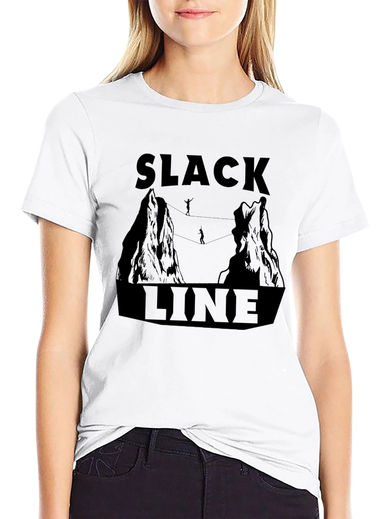 Slackline Adventure T-Shirt: Mountain Highwire Design