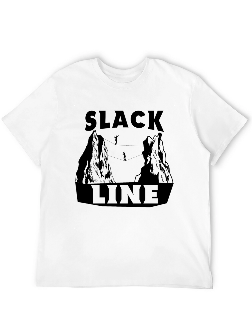 Slackline Adventure T-Shirt: Mountain Highwire Design