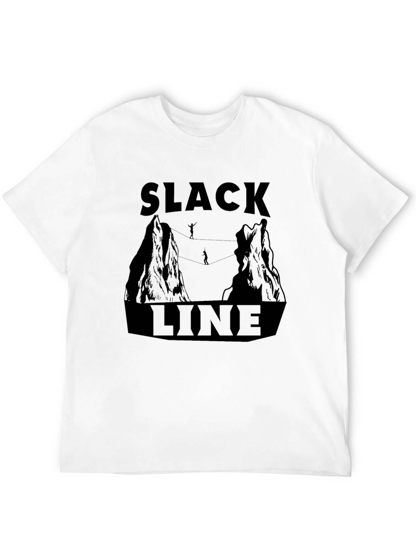 Slackline Adventure T-Shirt: Mountain Highwire Design