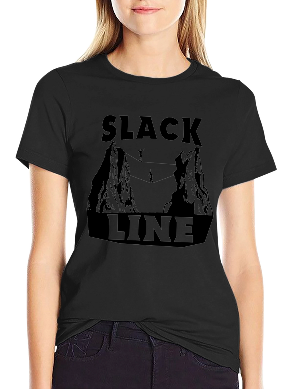 Slackline Adventure T-Shirt: Mountain Highwire Design