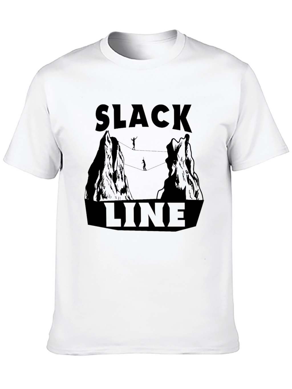 Slackline Adventure T-Shirt: Mountain Highwire Design