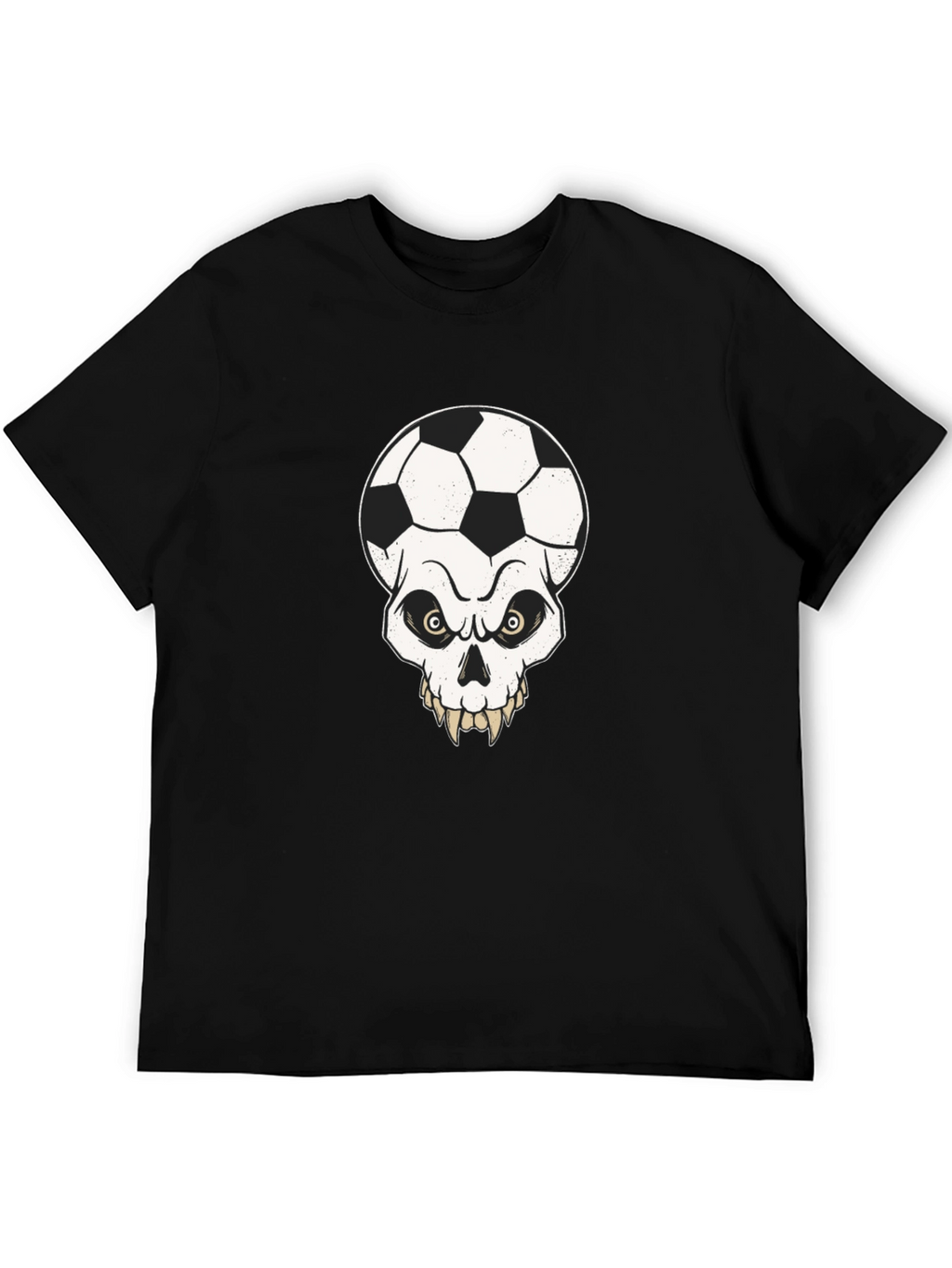 Soccer Skull Graphic Tee - Mens Black T-Shirt