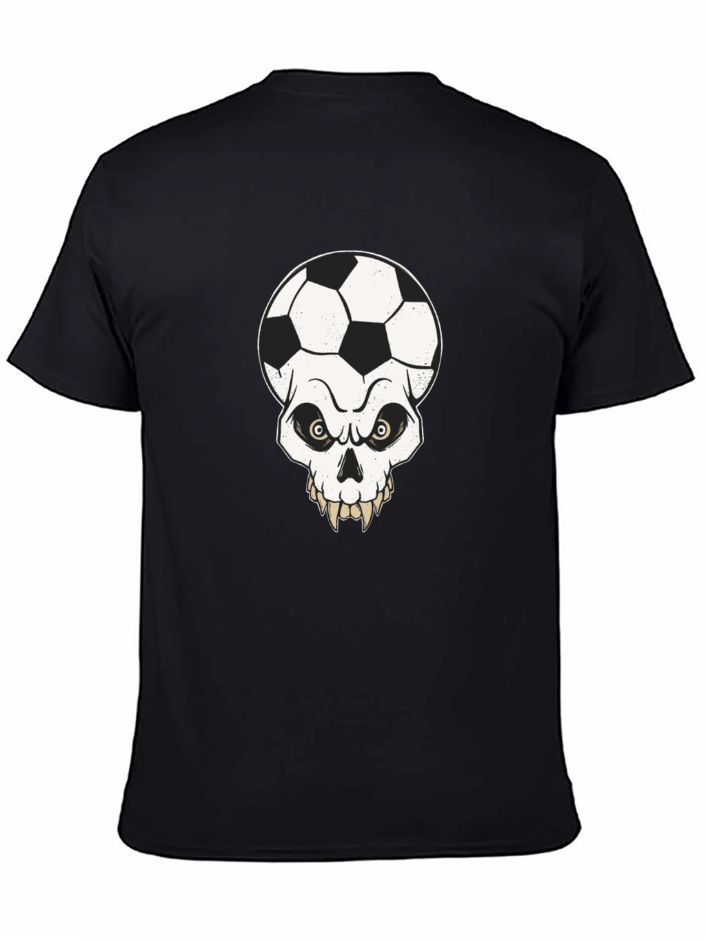 Soccer Skull Graphic Tee - Mens Black T-Shirt