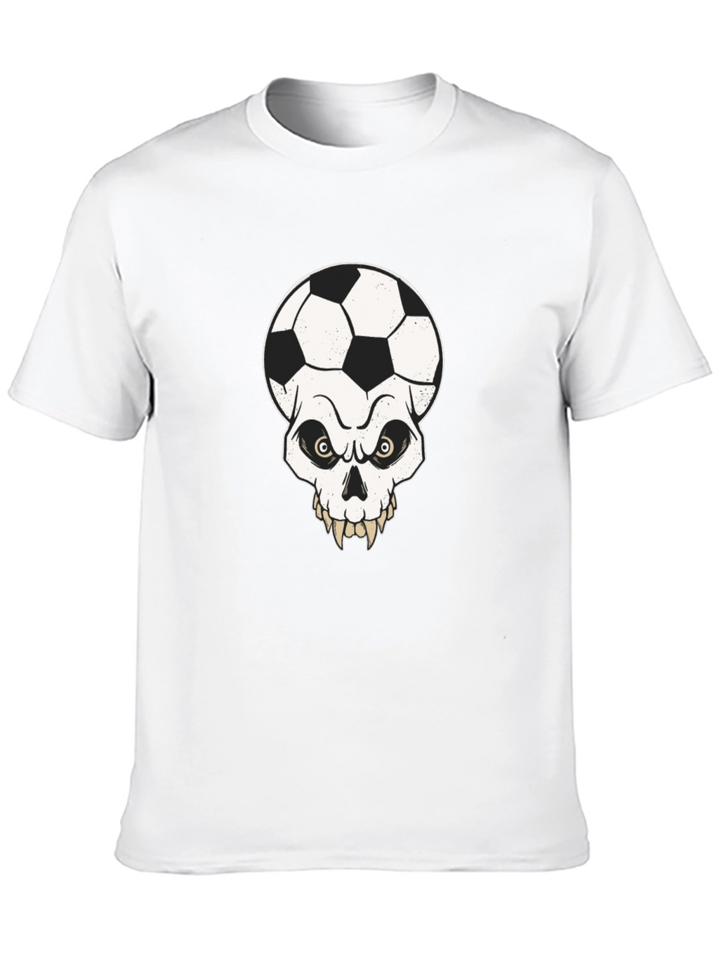 Soccer Skull Graphic Tee - Mens Black T-Shirt
