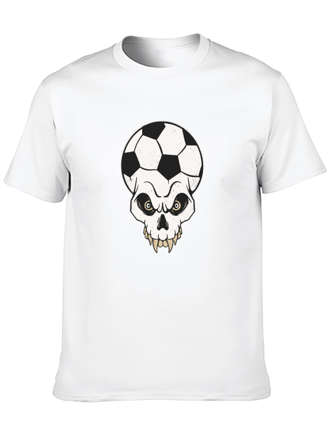 Soccer Skull Graphic Tee - Mens Black T-Shirt