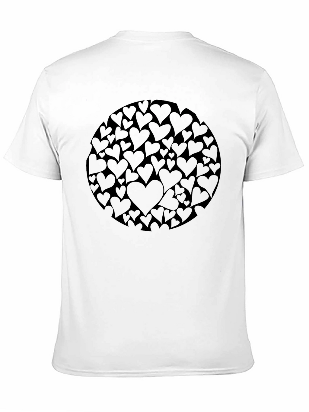 Heart Circle Graphic Black T-Shirt