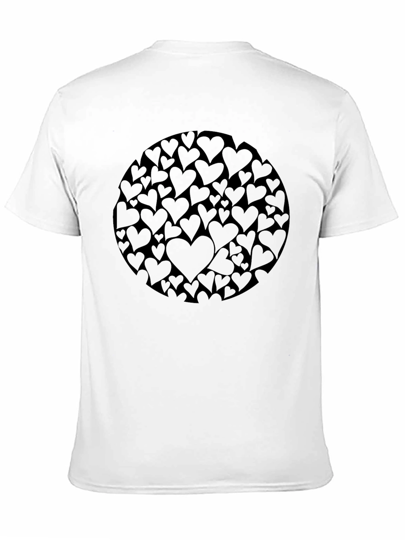 Heart Circle Graphic Black T-Shirt