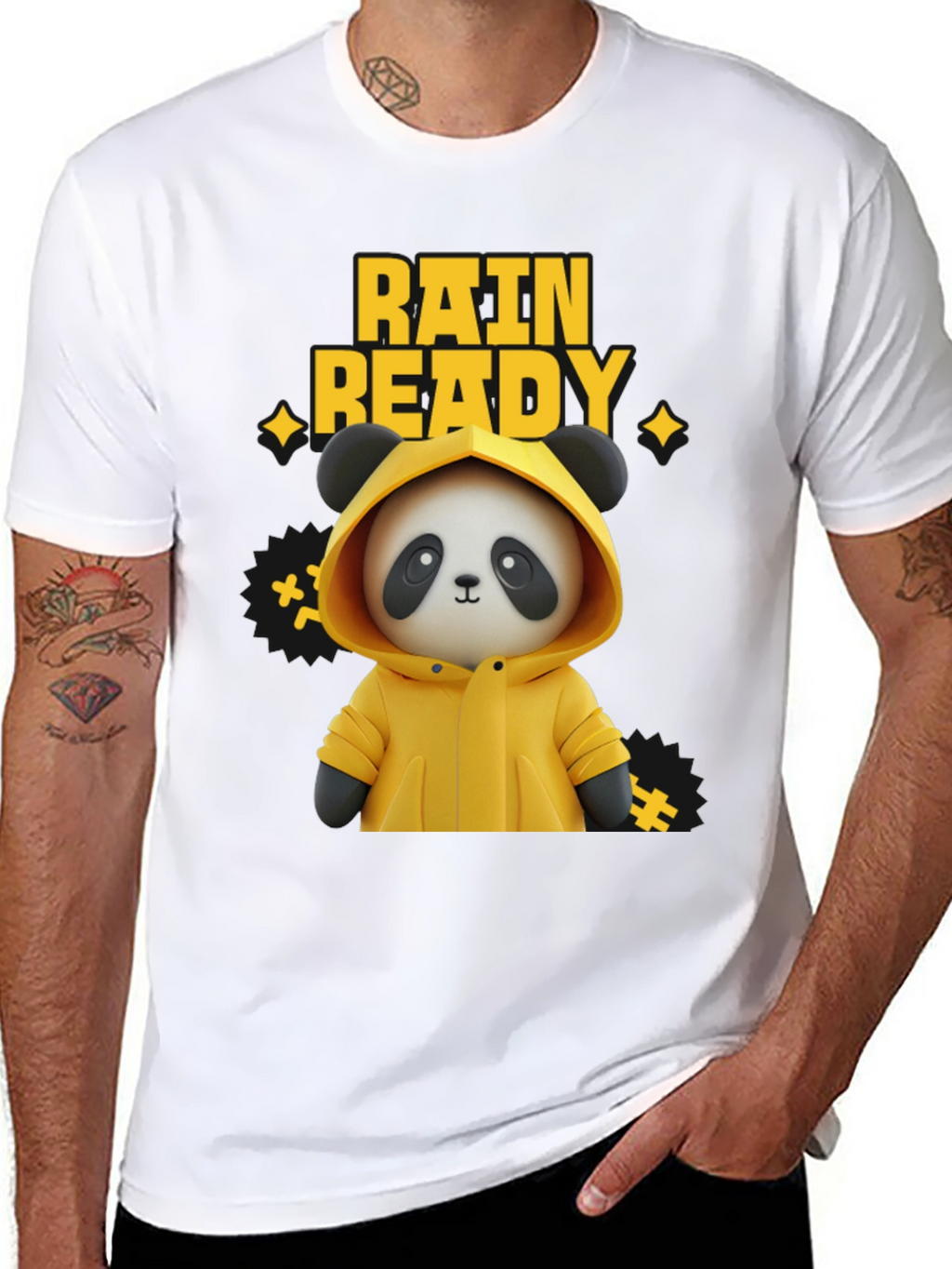 Rain Ready Panda Graphic T-Shirt