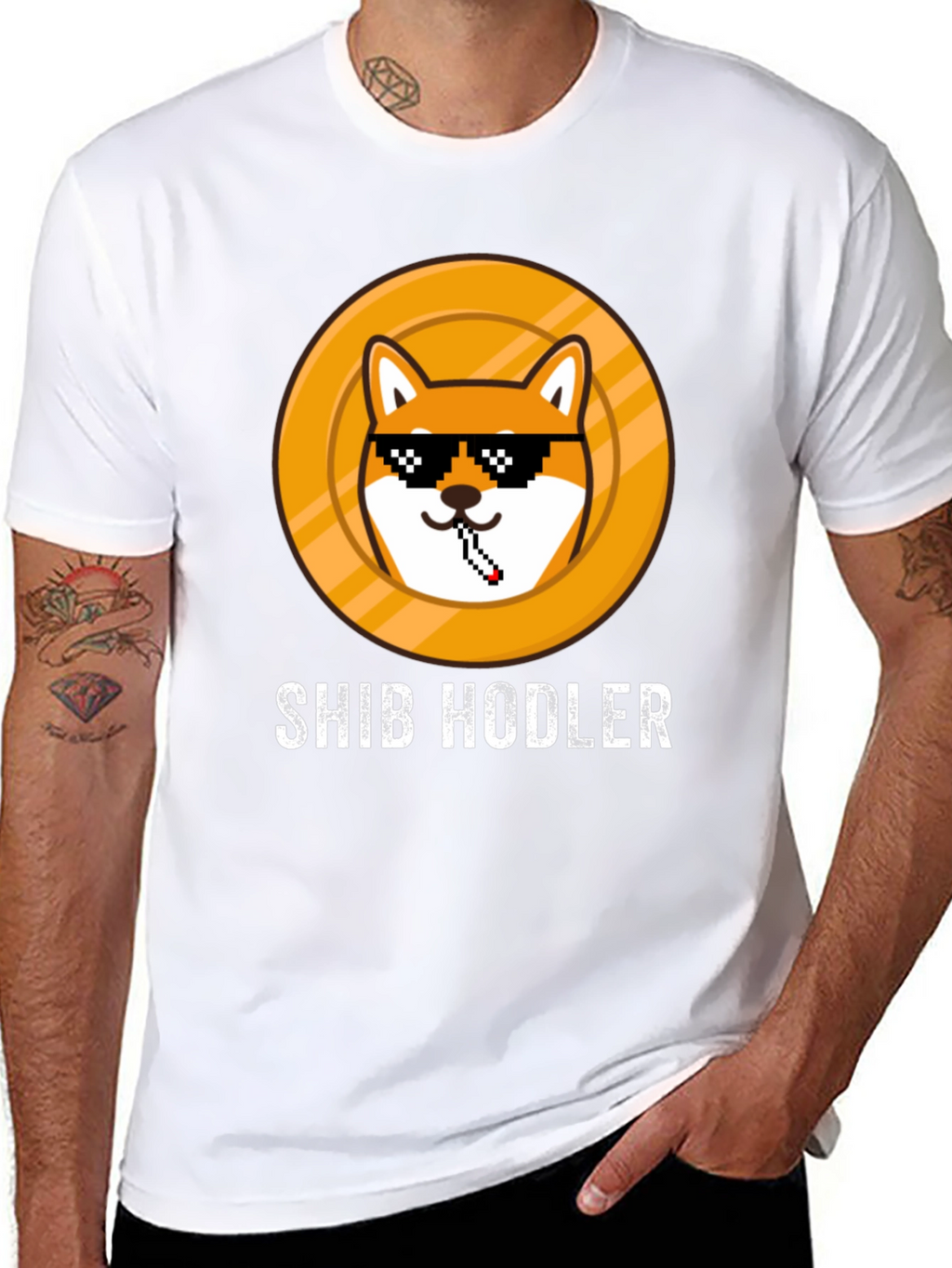 Shib Hodler Graphic T-Shirt - Crypto Meme Tee