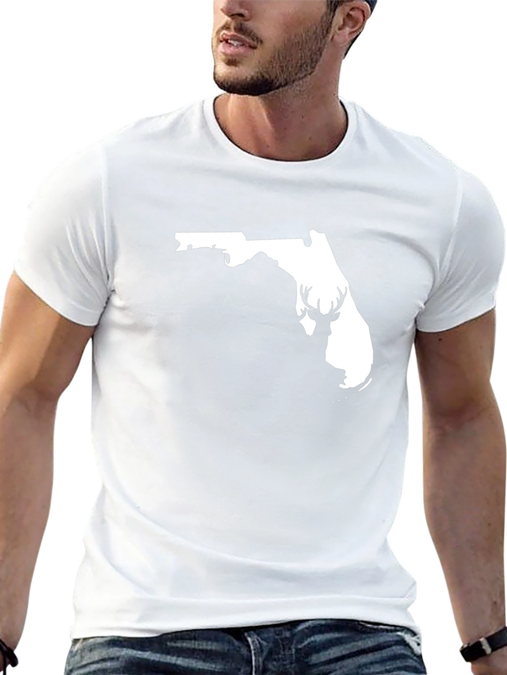 Florida Deer Graphic Tee - Black T-Shirt