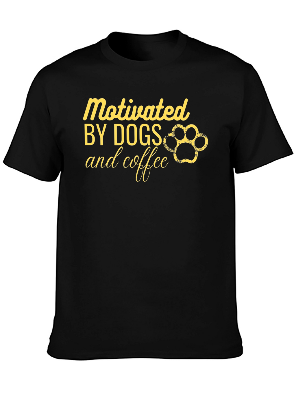 Motivated by Dogs and Coffee Graphic T-Shirt