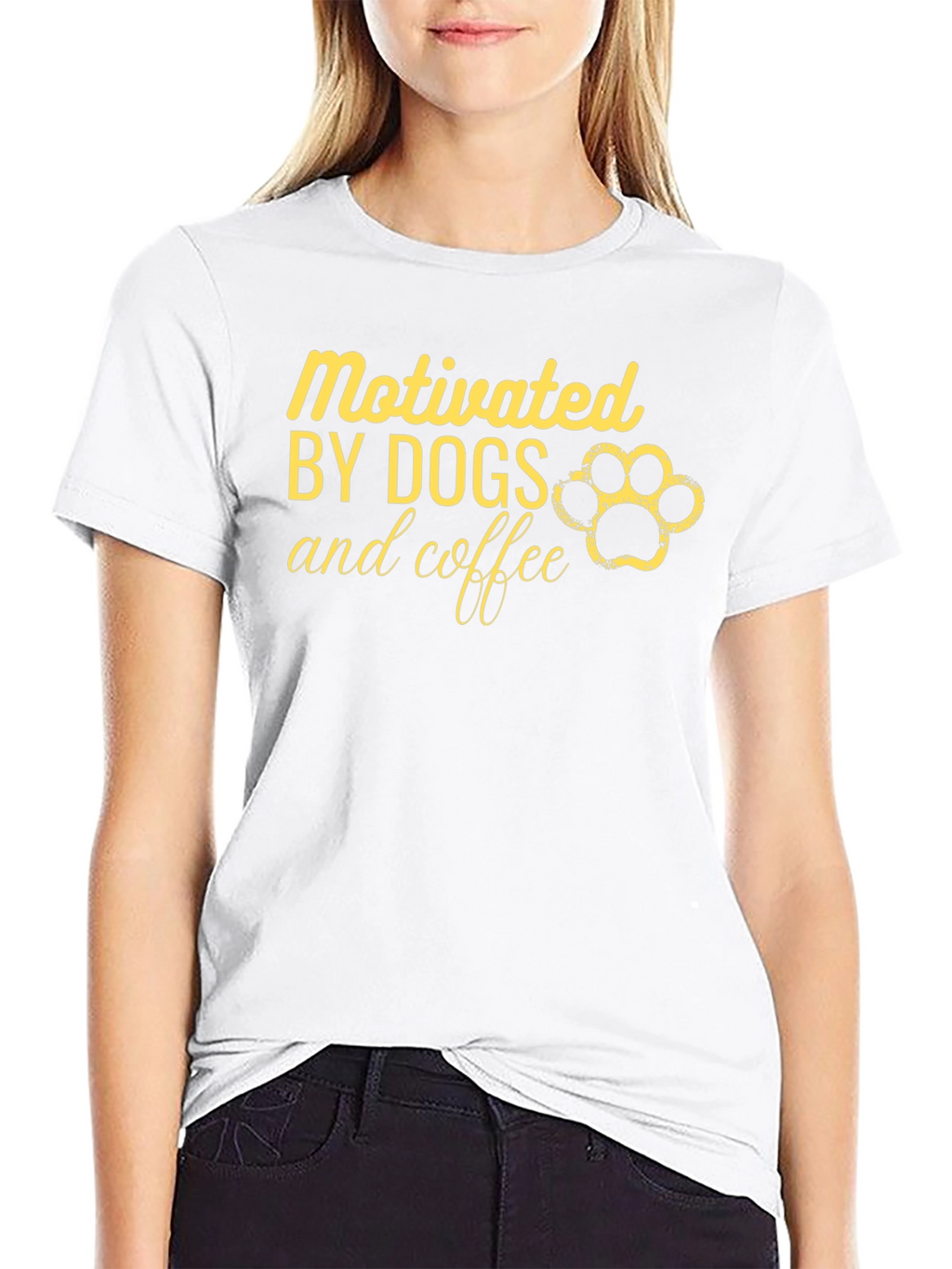 Motivated by Dogs and Coffee Graphic T-Shirt