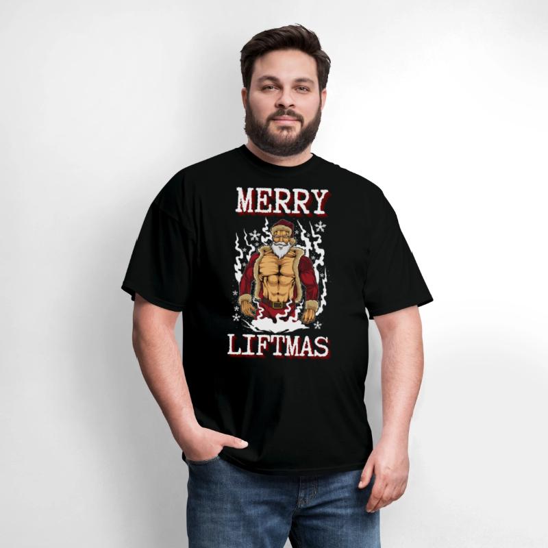 Merry Liftmas Muscular Gym Santa Claus Xmas