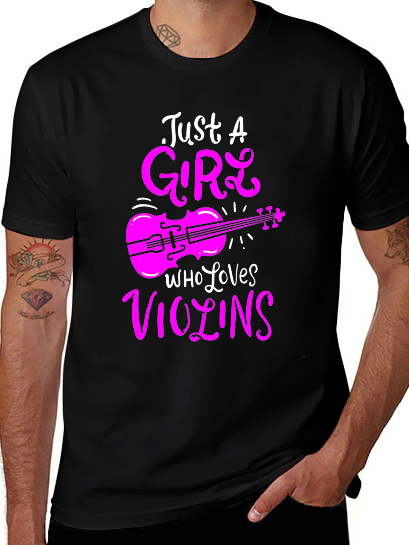 Just A Girl Who Loves Violins T-Shirt