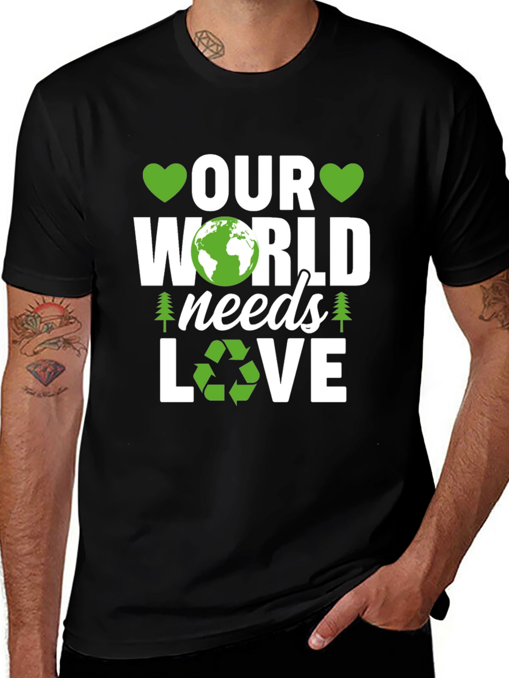 Our World Needs Love Earth Day T-Shirt