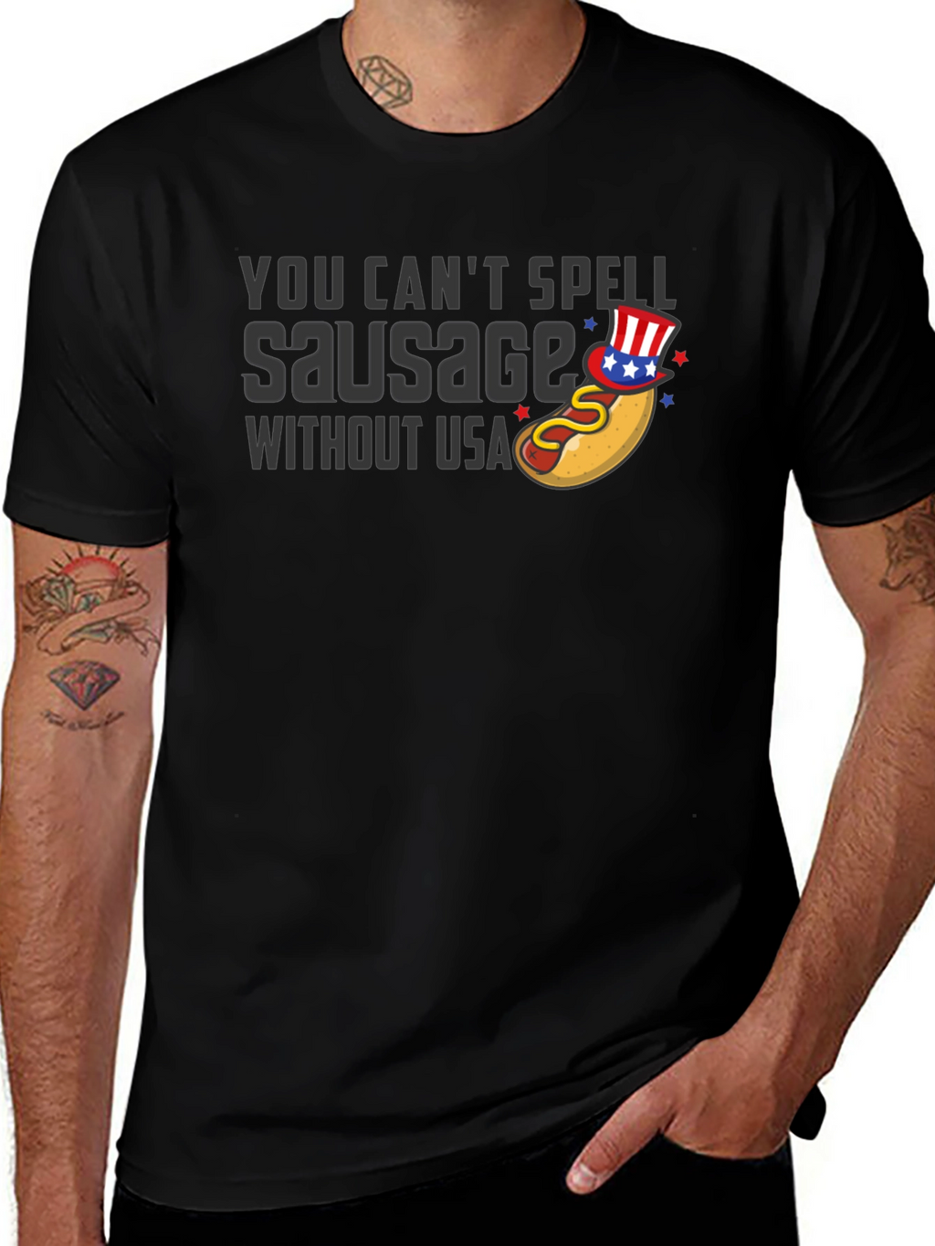 You Cant Spell Sausage Without USA T-Shirt