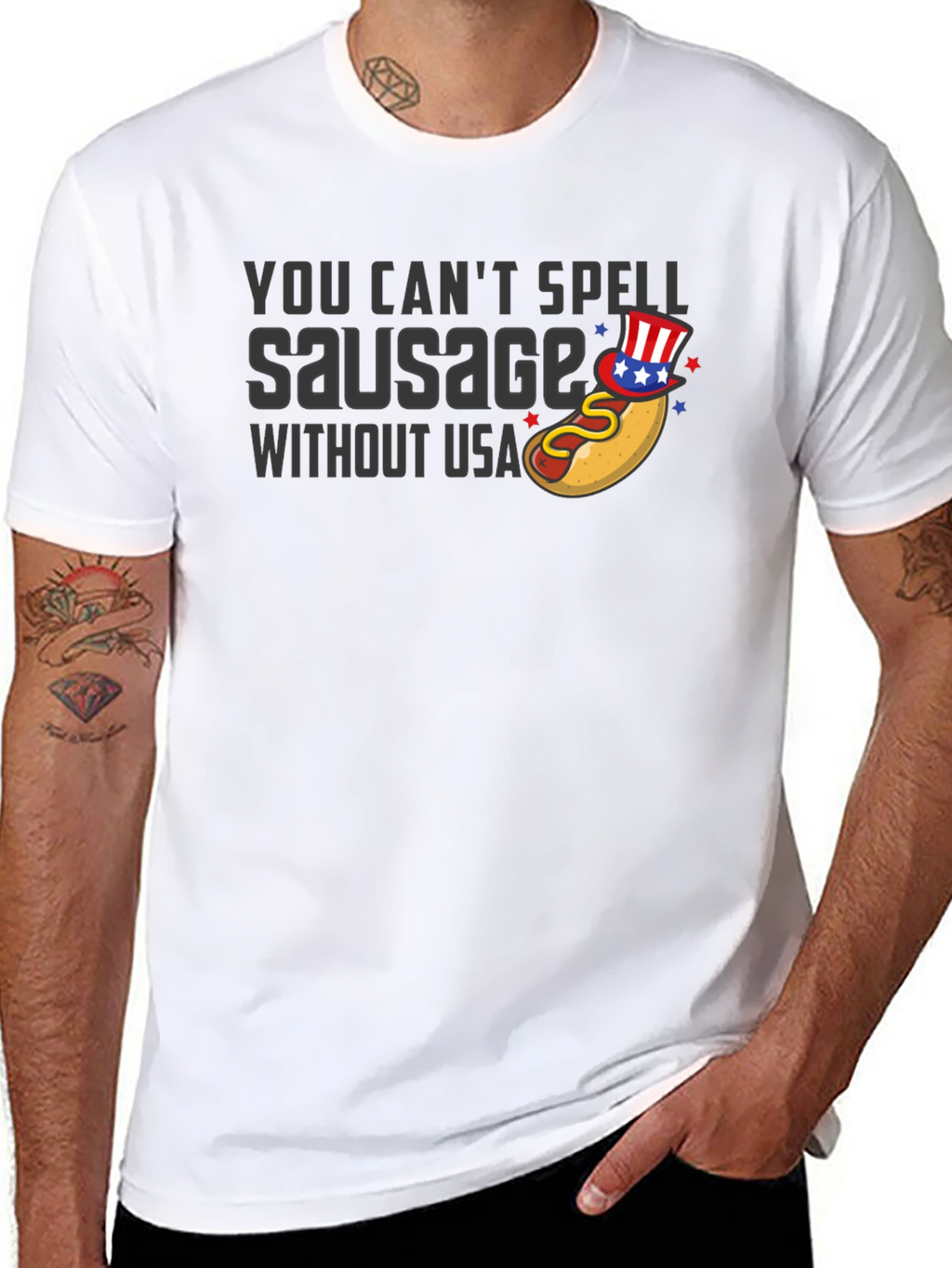 You Cant Spell Sausage Without USA T-Shirt