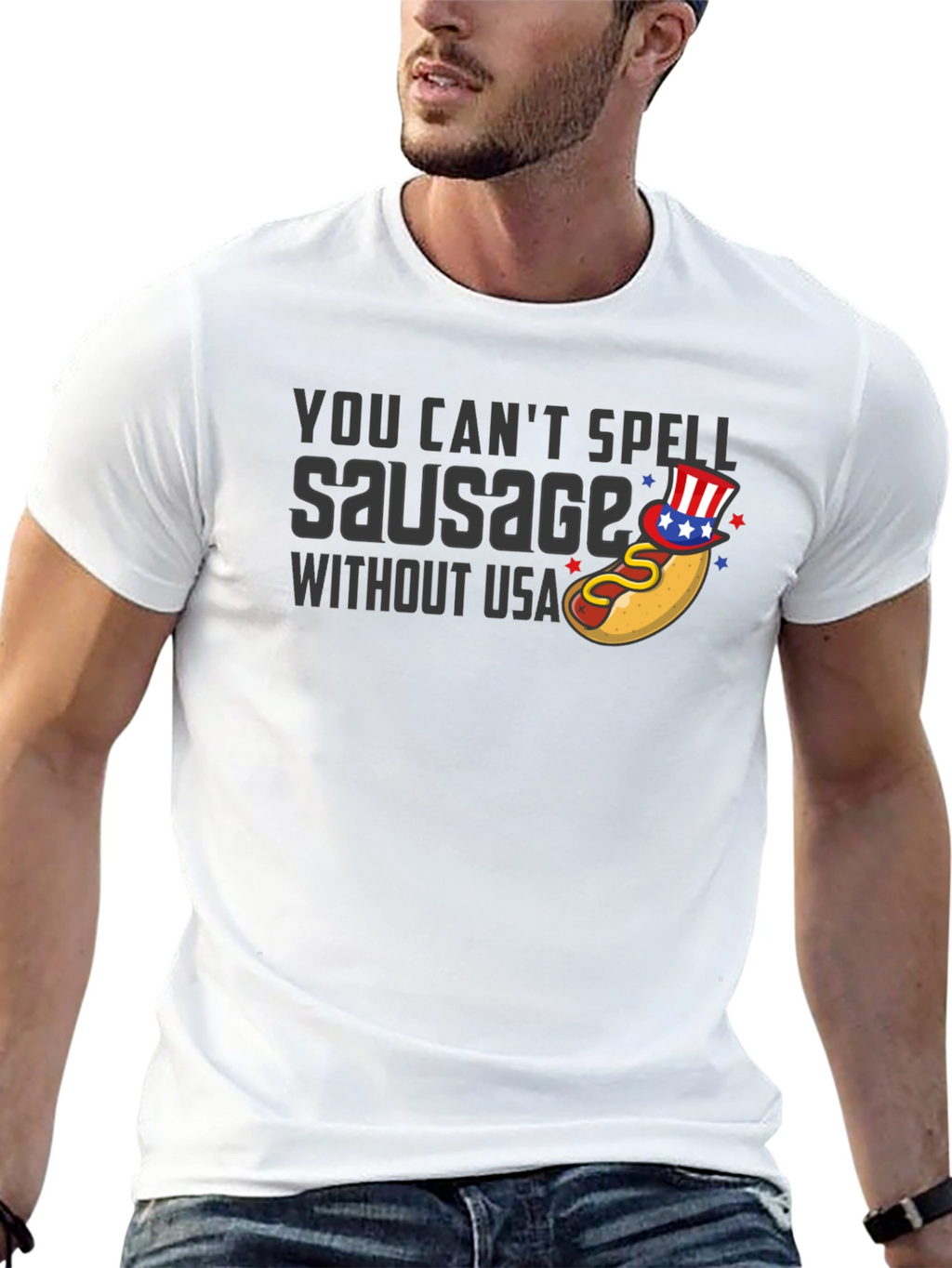 You Cant Spell Sausage Without USA T-Shirt